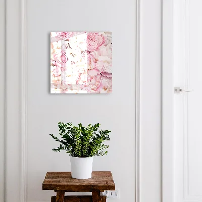 Armario llaves de pared Flores en tonos pastel