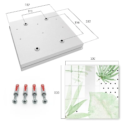 Caja de llaves Hojas verdes