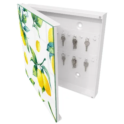 Caja de llaves Limones de acuarela