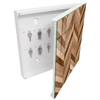 Armario llaves de pared Espiga de madera