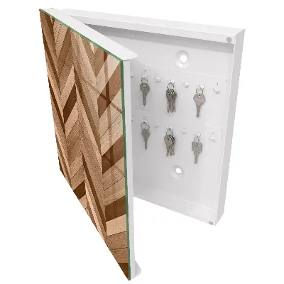 Armario llaves de pared Espiga de madera