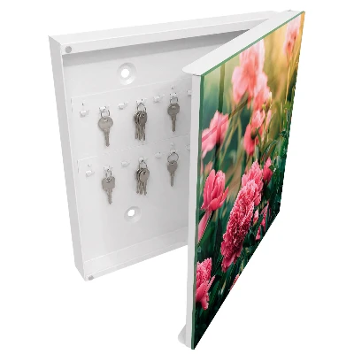 Armario llaves de pared Peonías rosas