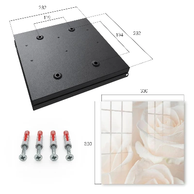 Armario llaves de pared Rosas color crema