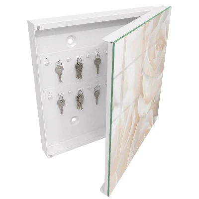 Armario llaves de pared Rosas color crema