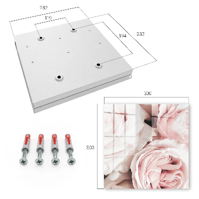Caja de llaves Rosas pastel