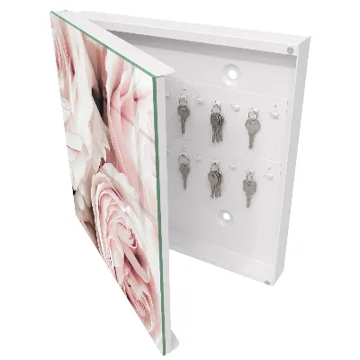 Caja de llaves Rosas pastel