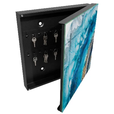 Caja de llaves Patrones turquesa