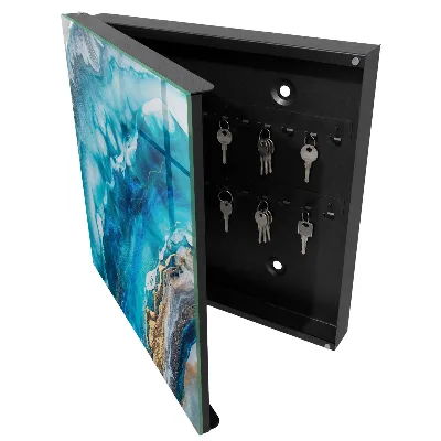 Caja de llaves Patrones turquesa