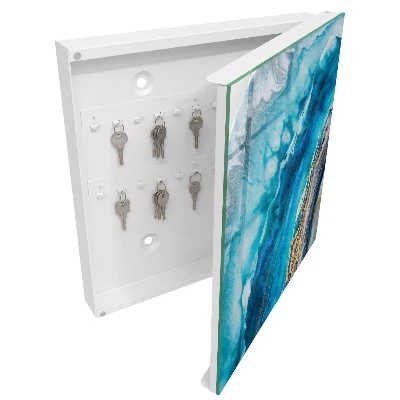 Caja de llaves Patrones turquesa