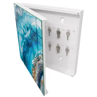 Caja de llaves Patrones turquesa