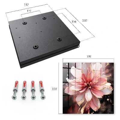 Armario llaves de pared Flor rosa