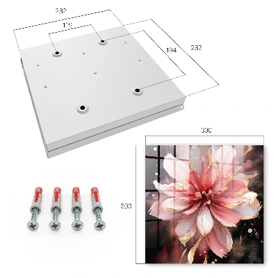 Armario llaves de pared Flor rosa