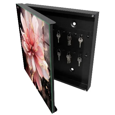 Armario llaves de pared Flor rosa