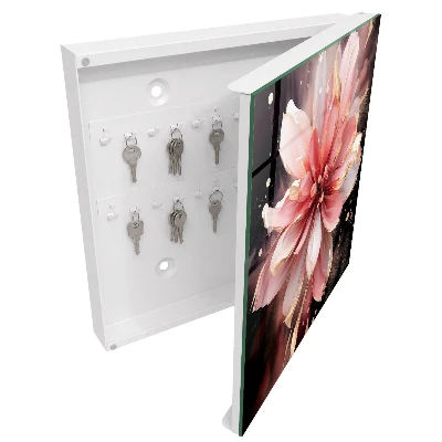 Armario llaves de pared Flor rosa