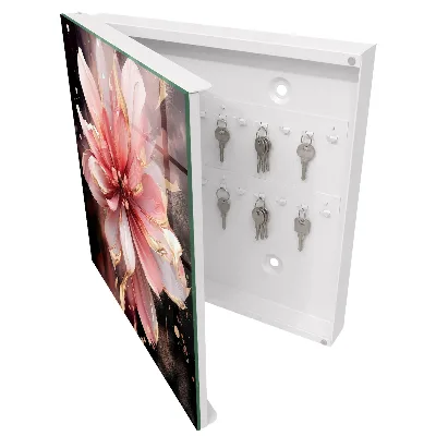 Armario llaves de pared Flor rosa