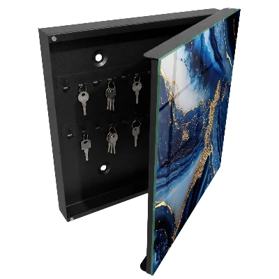 Armario llaves de pared Rayas azul marino