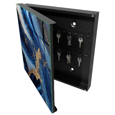 Armario llaves de pared Rayas azul marino