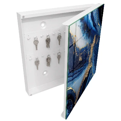 Armario llaves de pared Rayas azul marino