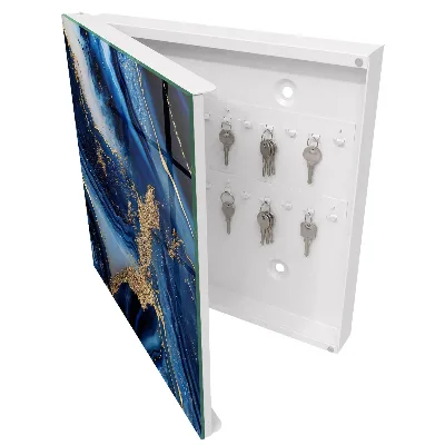Armario llaves de pared Rayas azul marino