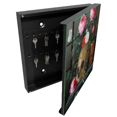 Caja de llaves Calavera y flores