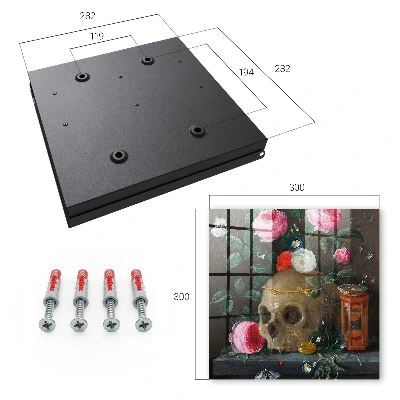 Caja de llaves Calavera y flores