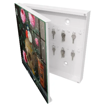 Caja de llaves Calavera y flores
