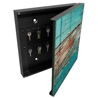 Armario llaves de pared Madera turquesa