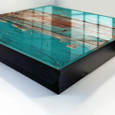 Armario llaves de pared Madera turquesa