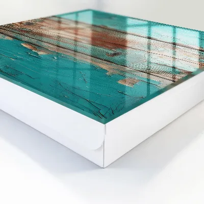 Armario llaves de pared Madera turquesa