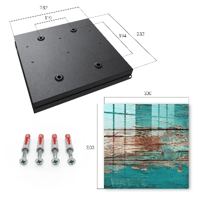 Armario llaves de pared Madera turquesa