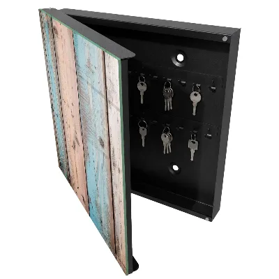 Caja de llaves Madera en tonos pastel