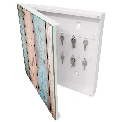Caja de llaves Madera en tonos pastel
