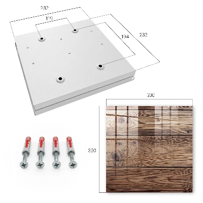 Armario llaves de pared Patrón de madera