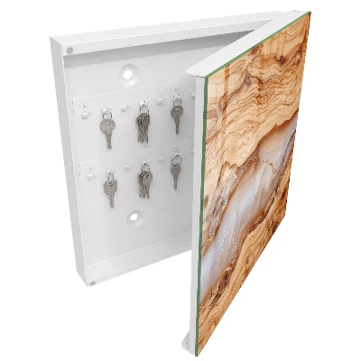 Armario llaves de pared Patrón de madera
