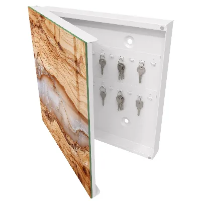 Armario llaves de pared Patrón de madera