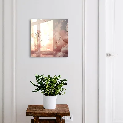 Armario llaves de pared Plumas en tonos pastel
