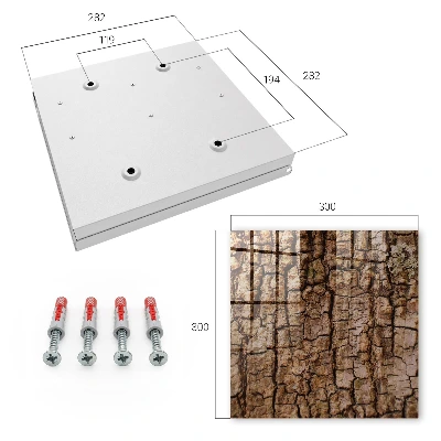 Caja de llaves Corteza de árbol