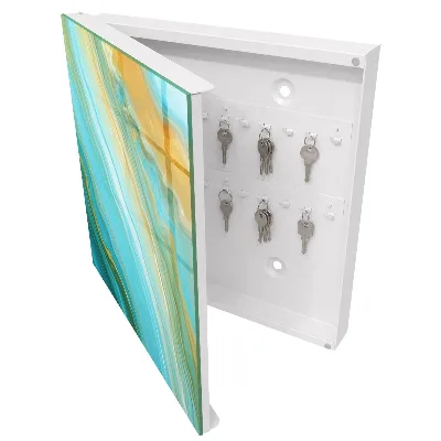 Armario llaves de pared Olas coloridas