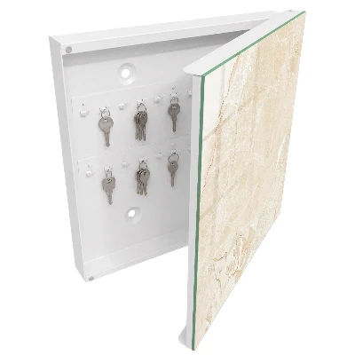 Caja de llaves Patrón beige
