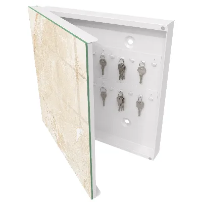 Caja de llaves Patrón beige