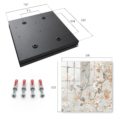 Armario llaves de pared Ramas de flores