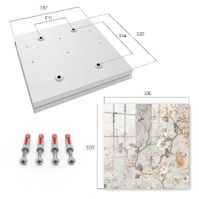 Armario llaves de pared Ramas de flores