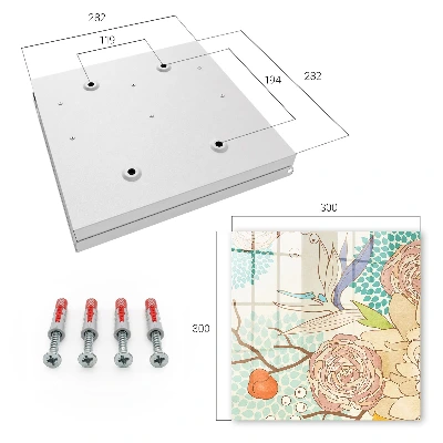 Caja de llaves Flores abstractas