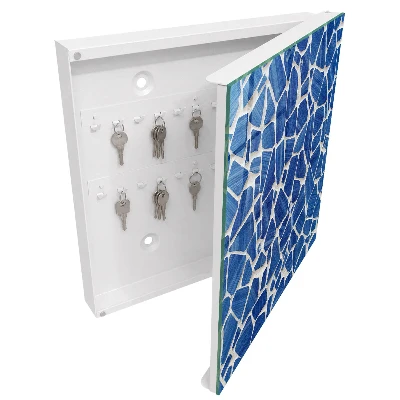 Caja de llaves Mosaico azul