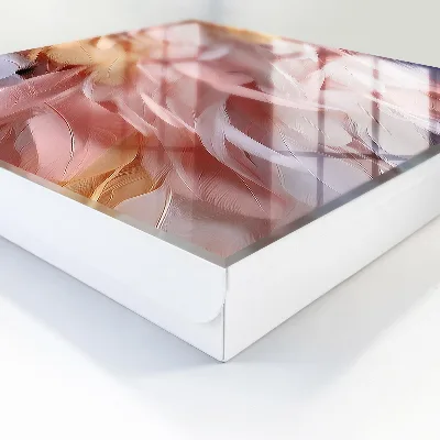 Caja de llaves Plumas en tonos pastel