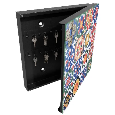 Armario llaves de pared Mosaico floral