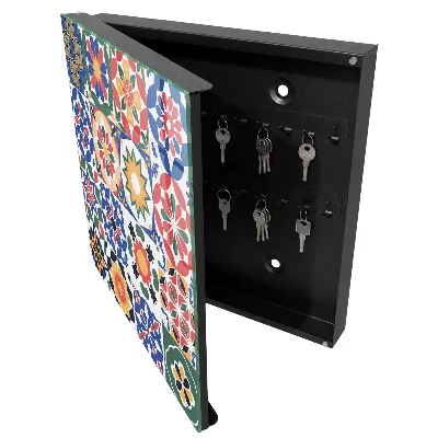Armario llaves de pared Mosaico floral