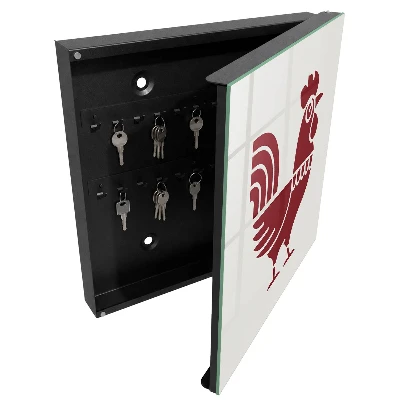 Caja de llaves Gallo al estilo folk