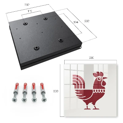 Caja de llaves Gallo al estilo folk