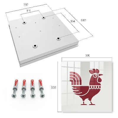 Caja de llaves Gallo al estilo folk